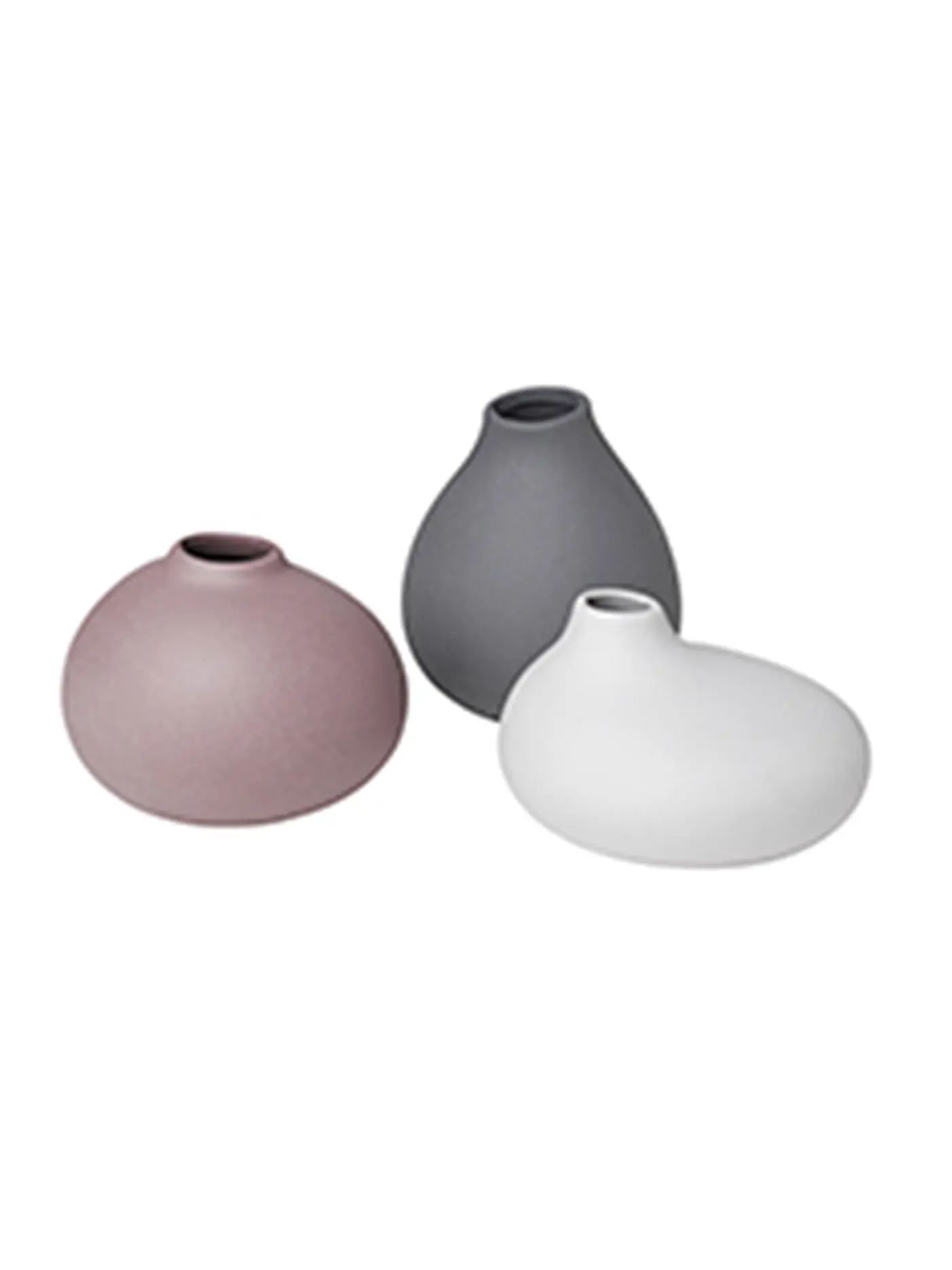 BLOMUS | Set Keramik Vasen NONA 3-teilig White | bunt